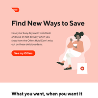 Find new ways to save with DoorDash