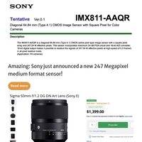 Sony just announced a new 247 Megapixel sensor!