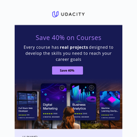 A few more days: Save up to 40% on top courses