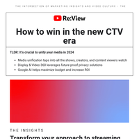 It's a new era for CTV. Future-proof your brand with YouTube