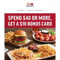 Get a $10 Digital Bonus Card when you order $40 or more