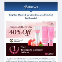 🏷️ Exclusive Deal: Brighten Mom's Day with 40% Off Himalaya Pink Salt Toothpaste!