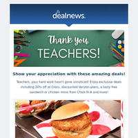 🍎 Celebrating You, Teachers! Enjoy Exclusive Deals This Week 🍔👟📱