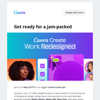 The big reveal at Canva Create...🤯