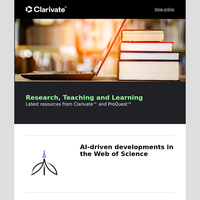 AI in the Web of Science, systematic reviews webinar and more