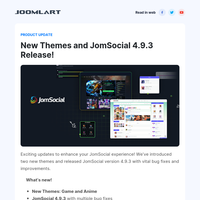 🔥 JomSocial: Anime and Game Theme | Version 4.9.3 Release