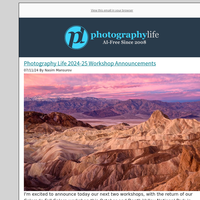 Photography Life 2024-25 Workshop Announcements