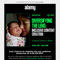 Reminder: Join us tomorrow for our webinar on inclusive stock content!