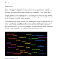 Almost 50 New Excel Functions!