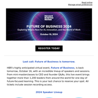 Join us tomorrow for Future of Business 2024