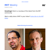 Nobel in economics + election misinformation + MIT rock star