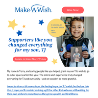 Make-A-Wish changed everything for my son and our family.