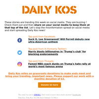 Daily Kos' top social media stories this week (check this out)