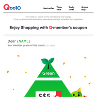 [Qoo10] Enjoy Shopping with Q•member’s coupon