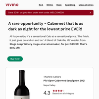 4.3 ★ booming Cabernet at an insane price!