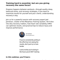 Recovery Tracking Webinar + Giveaway!