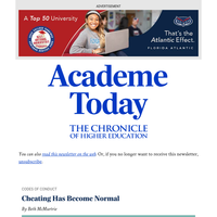 Academe Today: Cheating has become normal