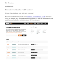 500 Excel functions + sale ends today
