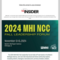 Last Chance to Save on Registration for MHI’s NCC Fall Leadership Forum