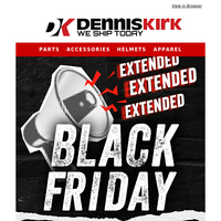 Black Friday Extended! Get your Harley needs at the best prices of the year