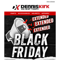 Black Friday Deals on Snowmobile Products EXTENDED at DK!