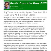 Big Three Indexes Up Again, Dow And S&P Make New All-Time High Closes