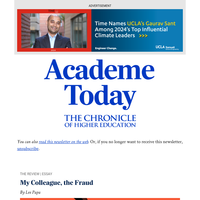 Academe Today: My colleague, the fraud (opinion)