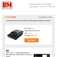 Today's Deals: Blackmagic HyperDeck Shuttle HD, PortKeys 7\