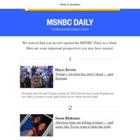 Are you still interested in receiving MSNBC Daily?