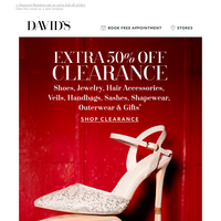 50% off clearance shoes & accessories!