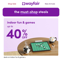 INDOOR FUN & GAMES up to 40% OFF ➡️