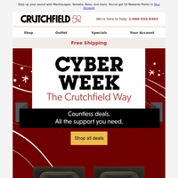 Don't miss these CYBER WEEK deals!