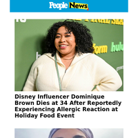 Disney influencer Dominique Brown dies at 34 after reportedly experiencing allergic reaction at holiday food event