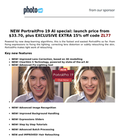 NEW PortraitPro 19 AI Exclusive Offer