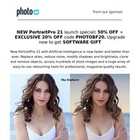 New PortraitPro 21 : 50% OFF SALE + EXTRA 20% OFF. SOFTWARE GIFT for upgraders