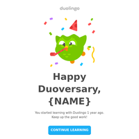 It's your Duoversary! 🎂