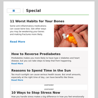 11 Worst Habits for Your Bones