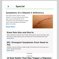 Symptoms of a Vitamin C Deficiency