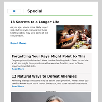 18 Secrets to a Longer Life