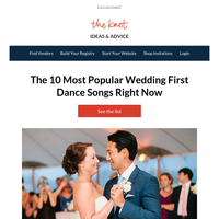 The most popular first dance song today is...