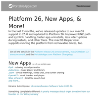 PortableApps.com Newsletter: PA.c Platform 26.0, New Apps, and More!