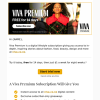 Get Viva Premium FREE for 14 days