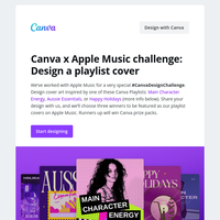 Want your design to be featured on Apple Music?