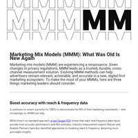 The renaissance of Marketing Mix Models: 3 ways to improve your measurement