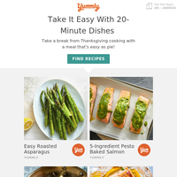 Easy-peasy recipes ready in 20 minutes or less