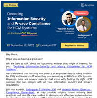 [Upcoming Webinar] Safeguarding Employee Data in HCM Systems