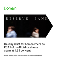 Holiday relief - interest rates on hold