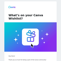 Submit your Canva Wishlist 🎁