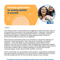 {NAME}, you can create an opportunity for working families to succeed