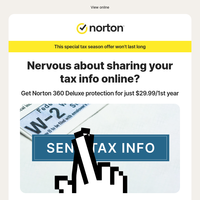 Save 75% this tax season with Norton 360 Deluxe